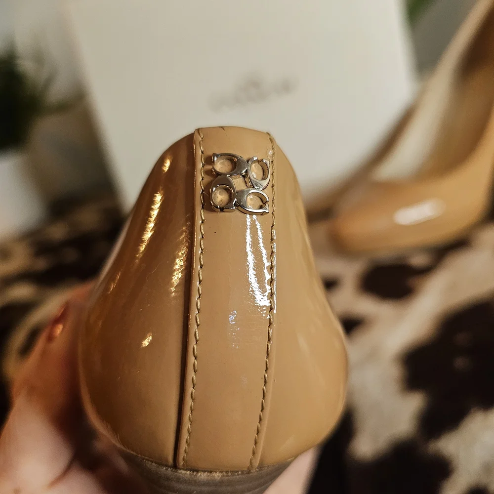 Coach Women's Tan Patent Leather Pumps - Picture 5 of 8